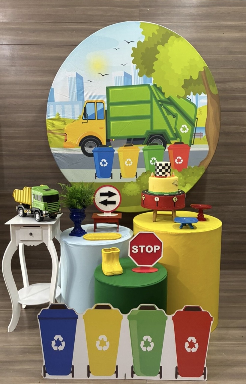 Caminhão de Lixo - Decorações Mundo dos Sonhos