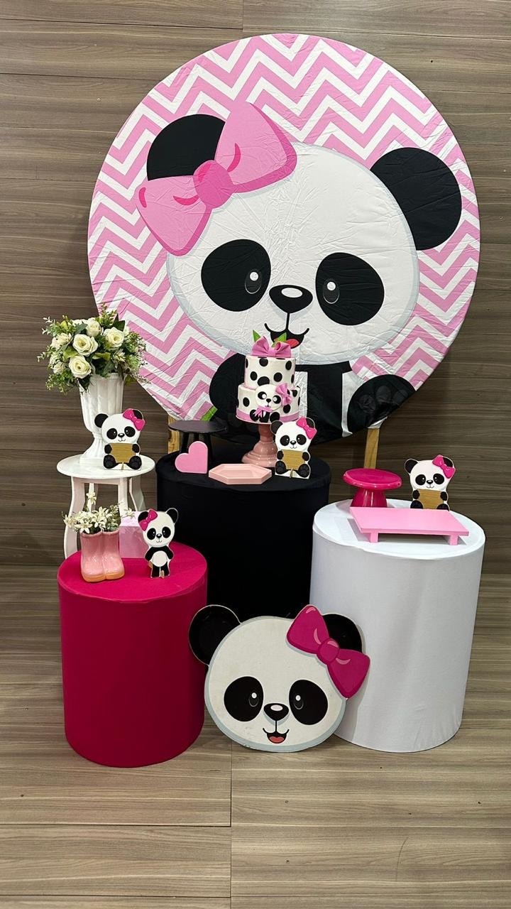 Panda Rosa - Decorações Mundo dos Sonhos
