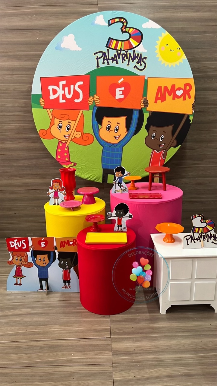 3 Palavrinhas - Decorações Mundo dos Sonhos