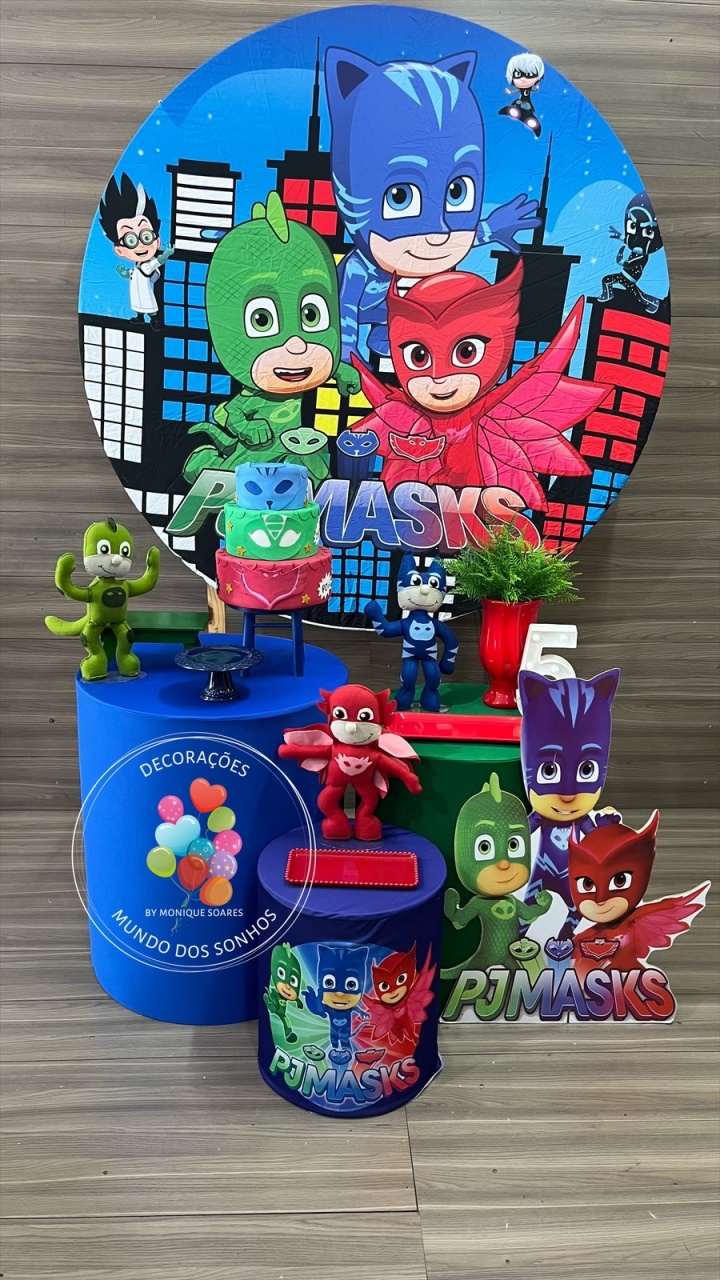 Pj Masks - Decorações Mundo dos Sonhos