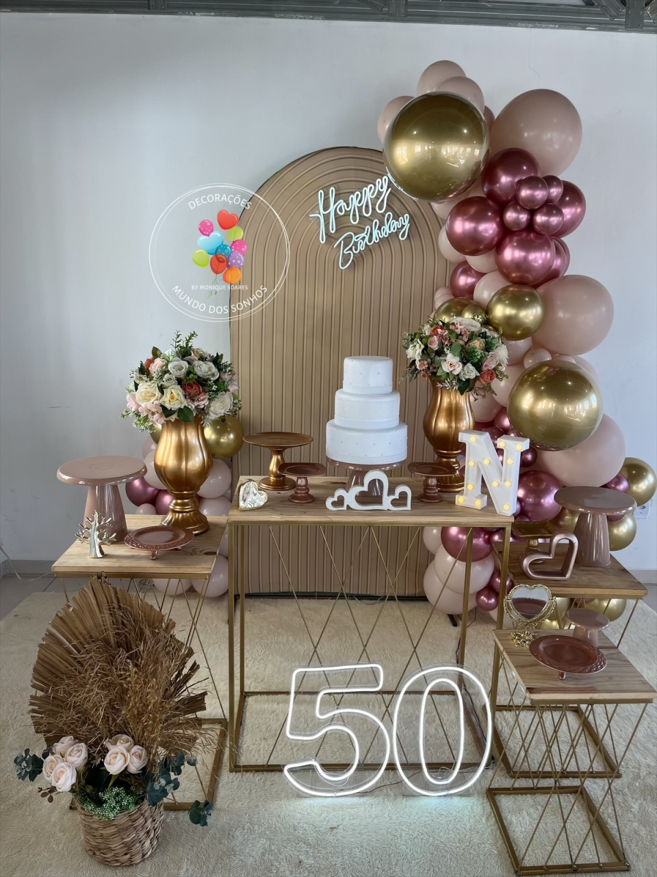 Nude/ Rose - Decorações Mundo dos Sonhos