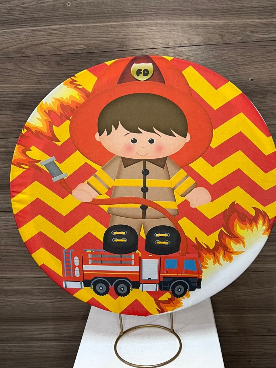 Mini Painel Bombeiro Desenho - Decorações Mundo dos Sonhos