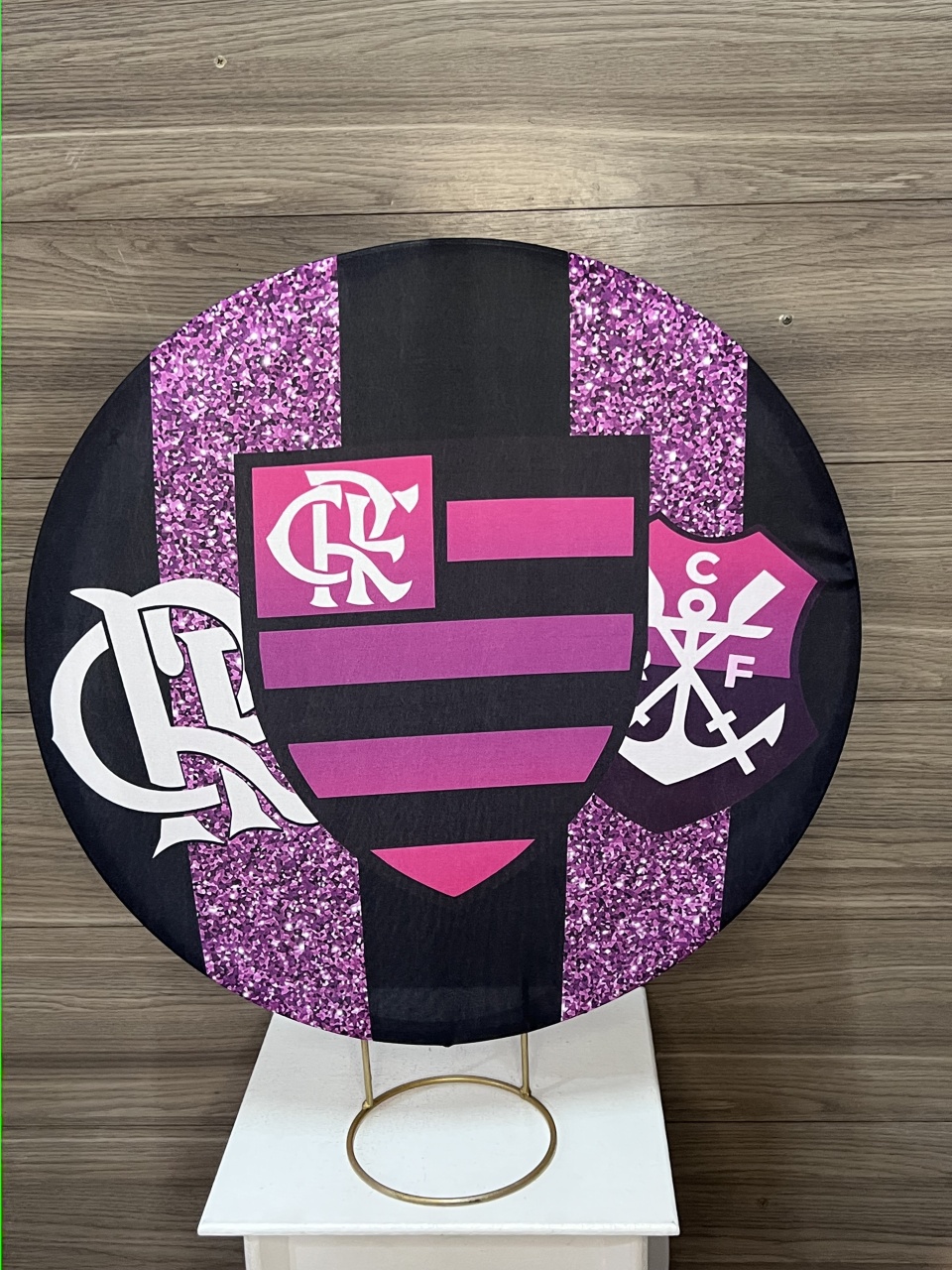 Mini Painel Flamengo Rosa - Decorações Mundo dos Sonhos