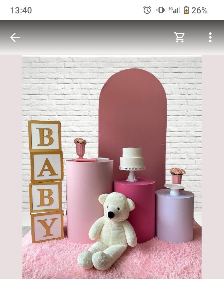 Kit Cha de Bebe Neutro Rosa - Lara Art Festas