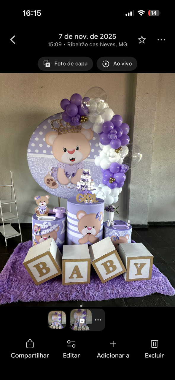 Ursinha Princesa Lilas - Lara Art Festas