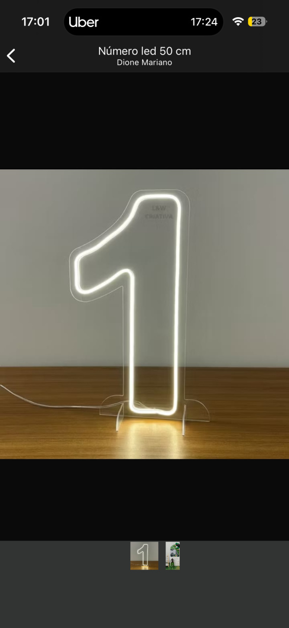Numero 1 Led - Lara Art Festas