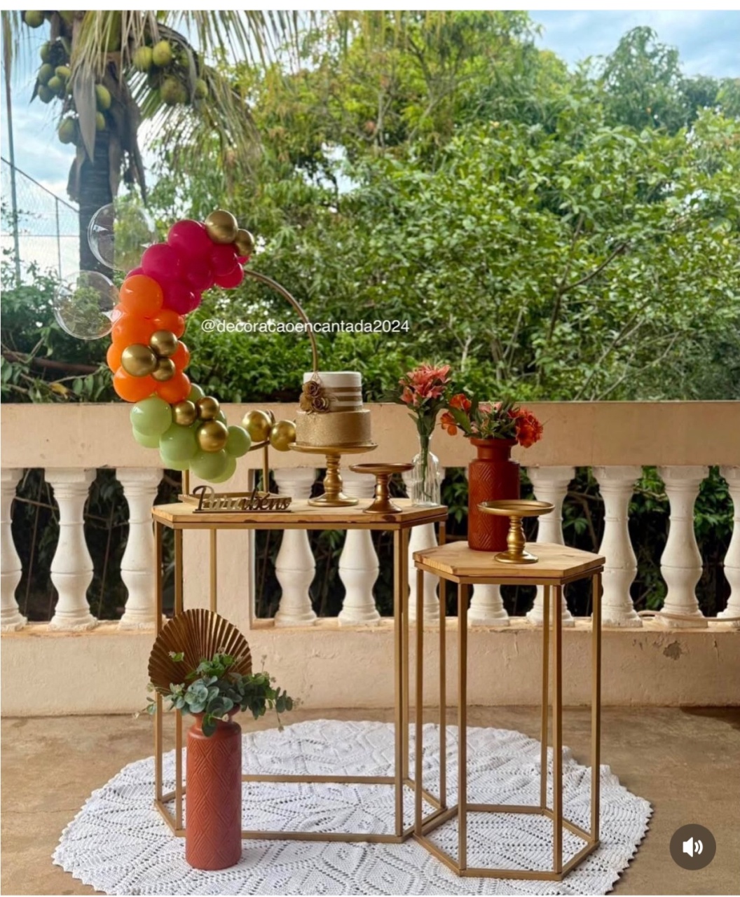 Kit Elegante - Mesas Sextavadas - decoracaoencantada2024