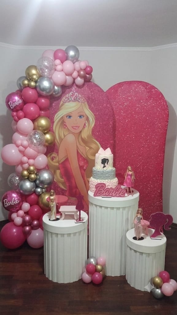 Kit Pegue E Monte Barbie 3 - Tania  Marques Decorações 