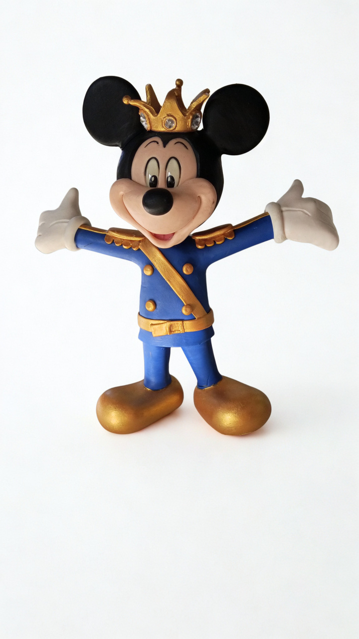 Mickey Realeza 2, 20Cm Alt - Tania  Marques Decorações 