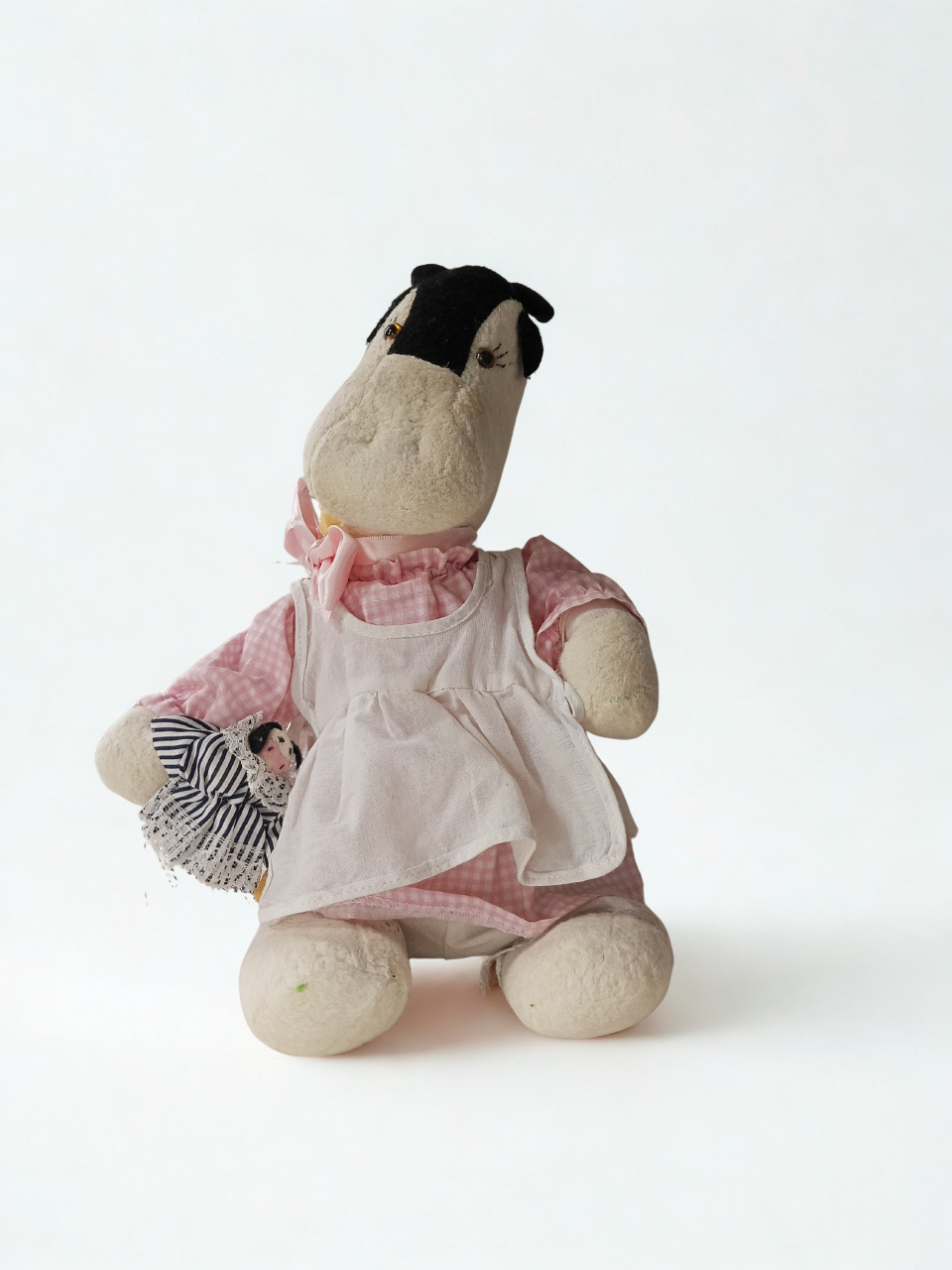 Vaquinha Em Algodao, Vestido Rosa - Tania  Marques Decorações 