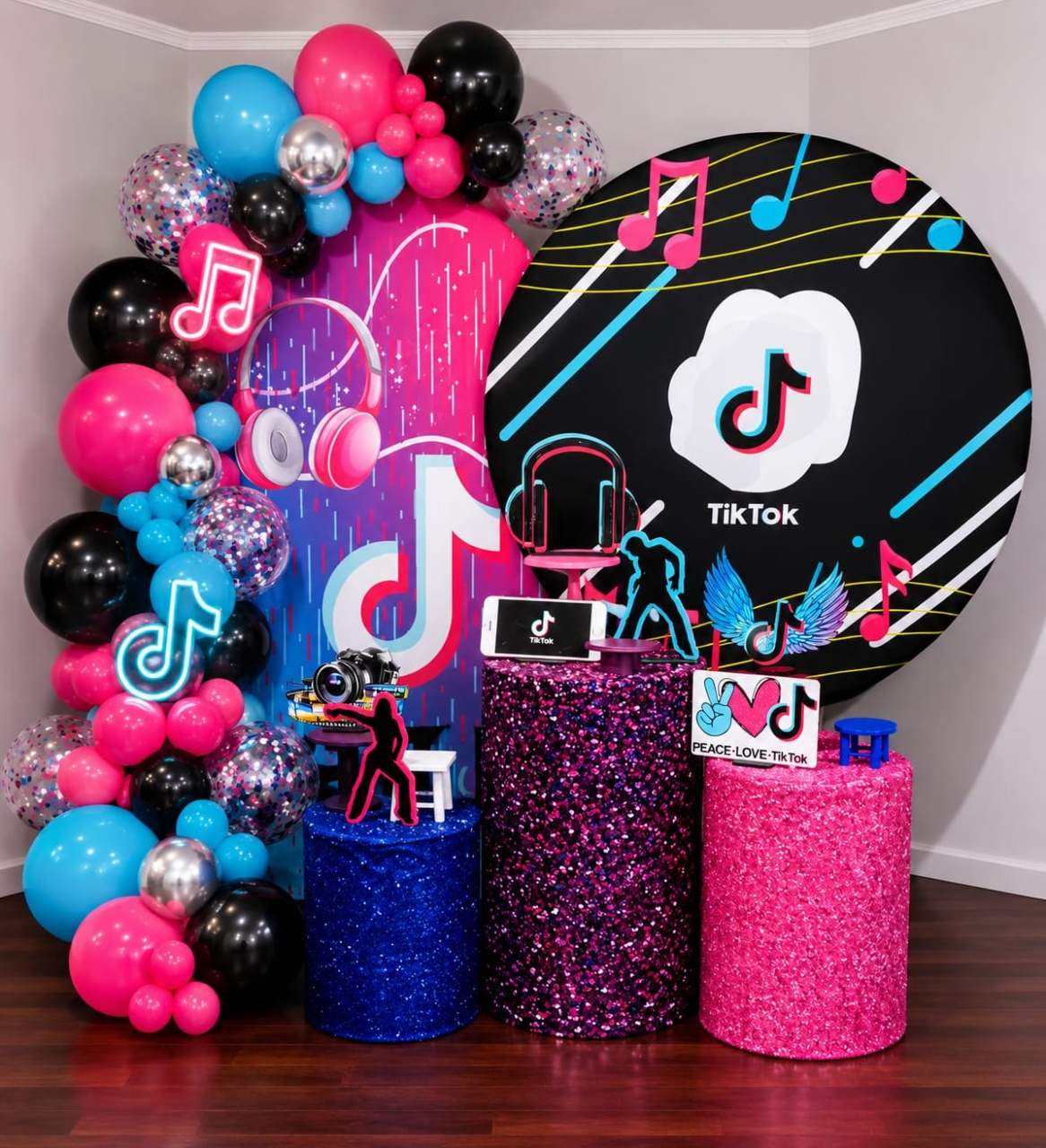 Kit Pegue E Monte Tema Tik Tok - Tania  Marques Decorações 