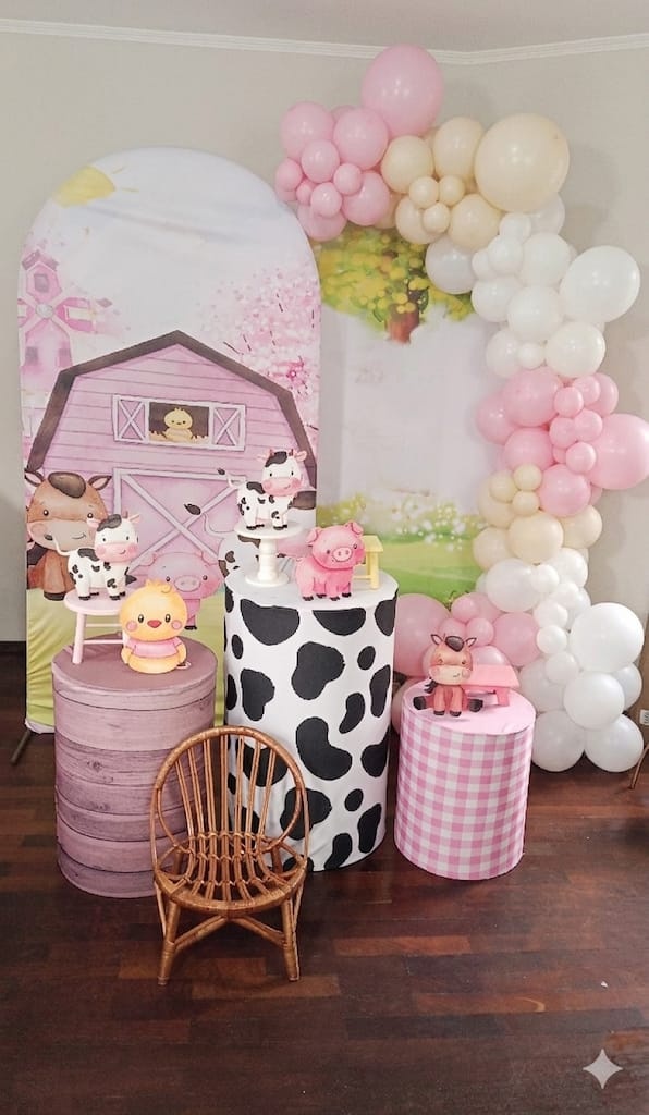 Kit Pegue E Monte Fazendinha Rosa 1 - Tania  Marques Decorações 
