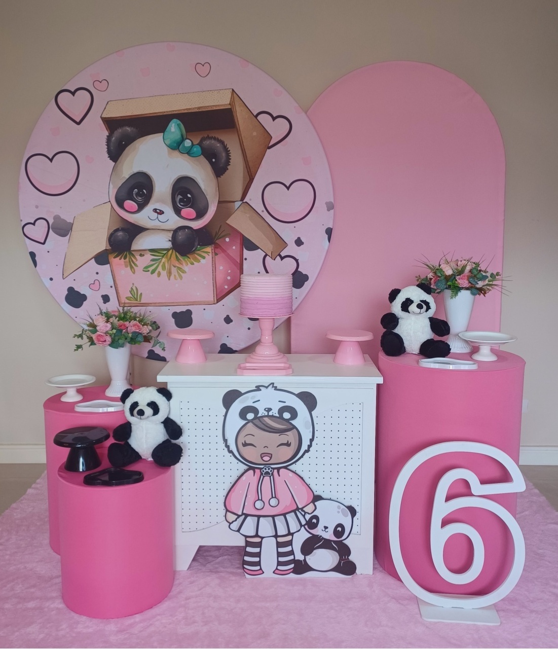 Panda Rosa Ouro - Decorecomcarinho