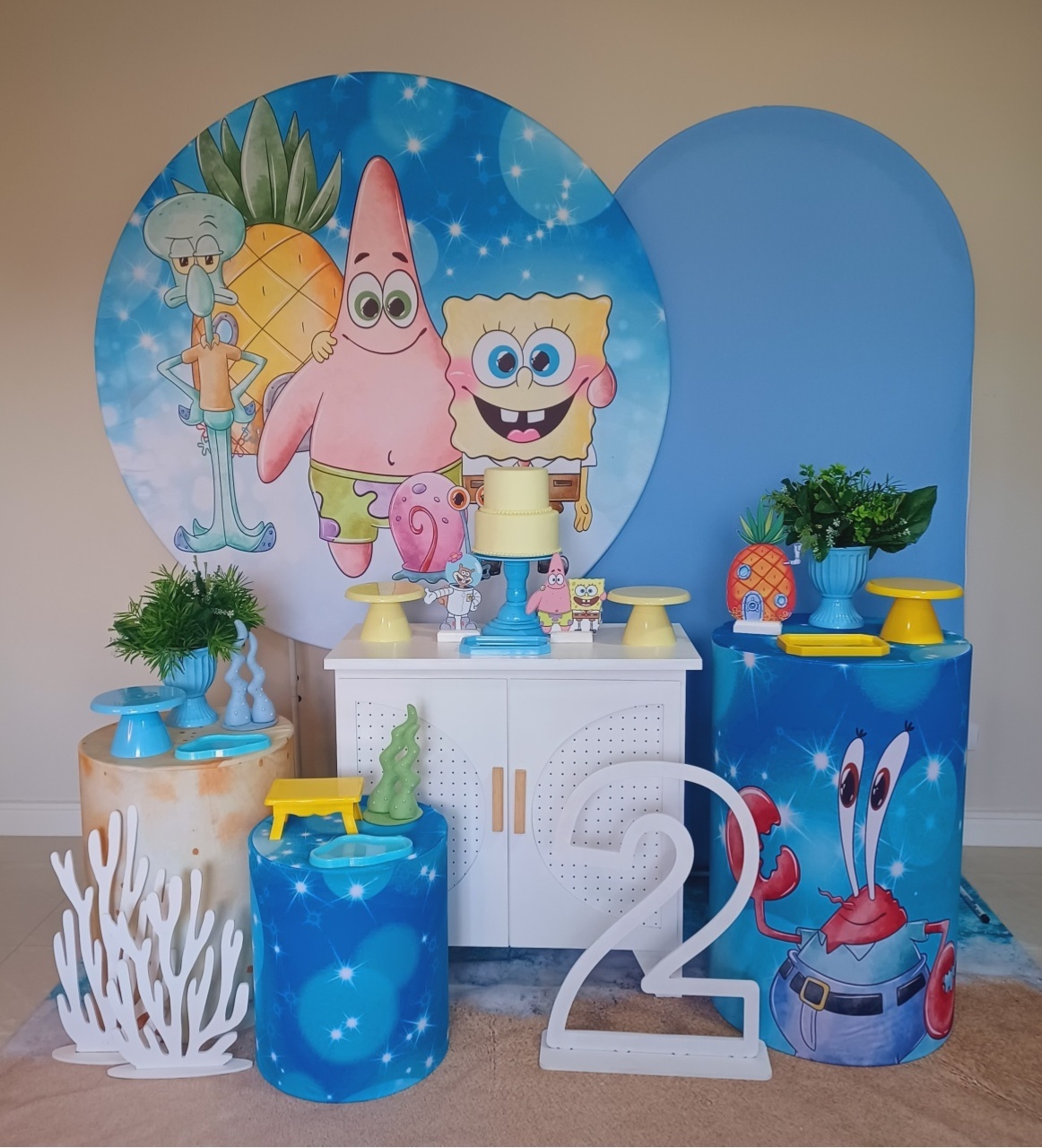 Bob Esponja Azul Ouro - Decorecomcarinho