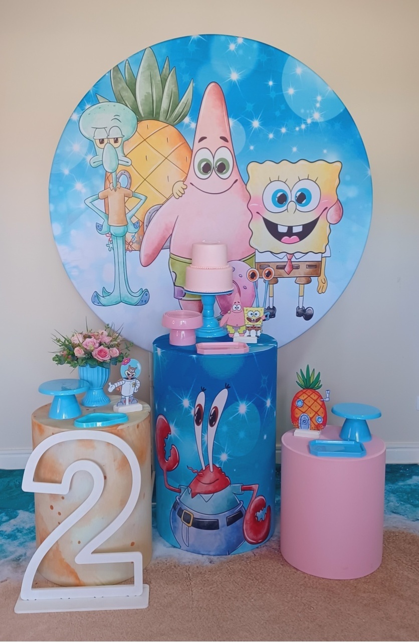 Bob Esponja Rosa Bronze - Decorecomcarinho
