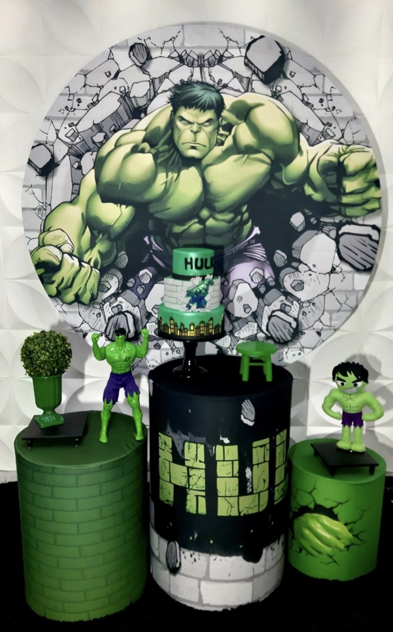 Kit Pegue E Monte Hulk Ii - Pique Pique Festas 