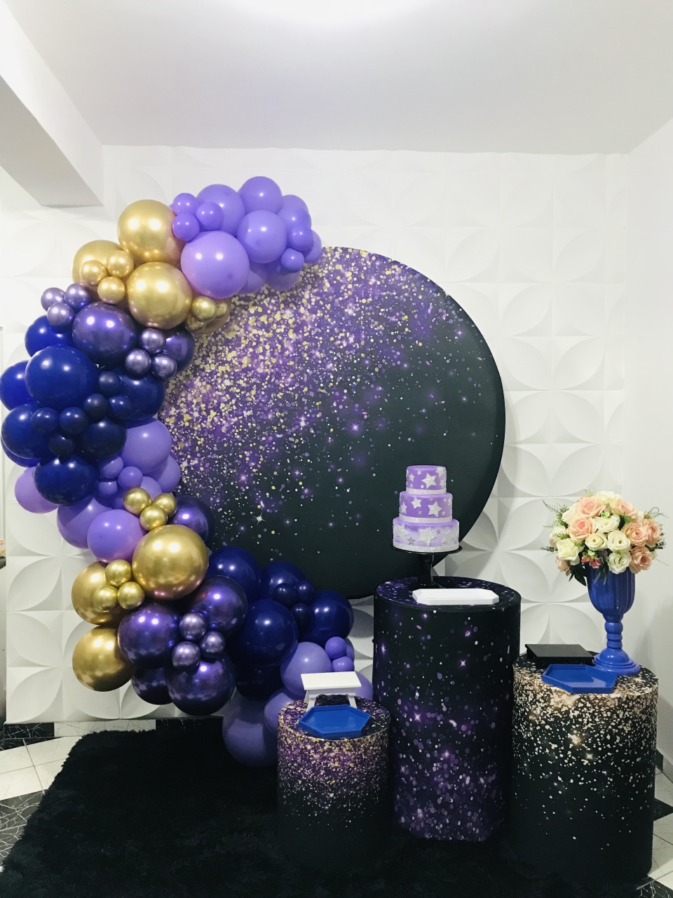 Kit Pegue E Monte Glitter Roxo - Pique Pique Festas 