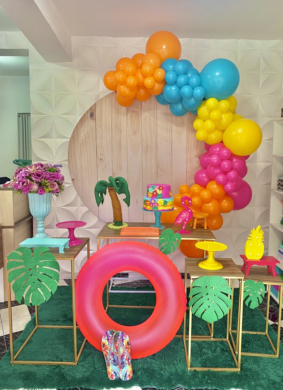 Kit Pegue E Monte Tropical - Pique Pique Festas 