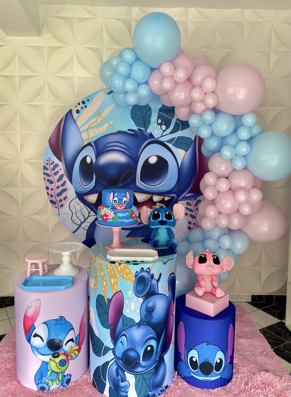 Kit Pegue E Monte Lillo Stitch  - Pique Pique Festas 