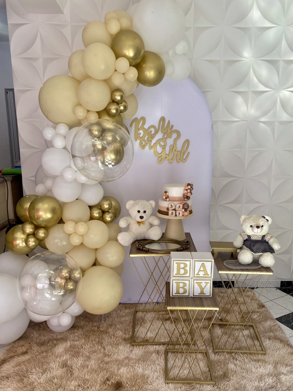 Kit Pegue E Monte Chá Revelação Neutro - Pique Pique Festas 