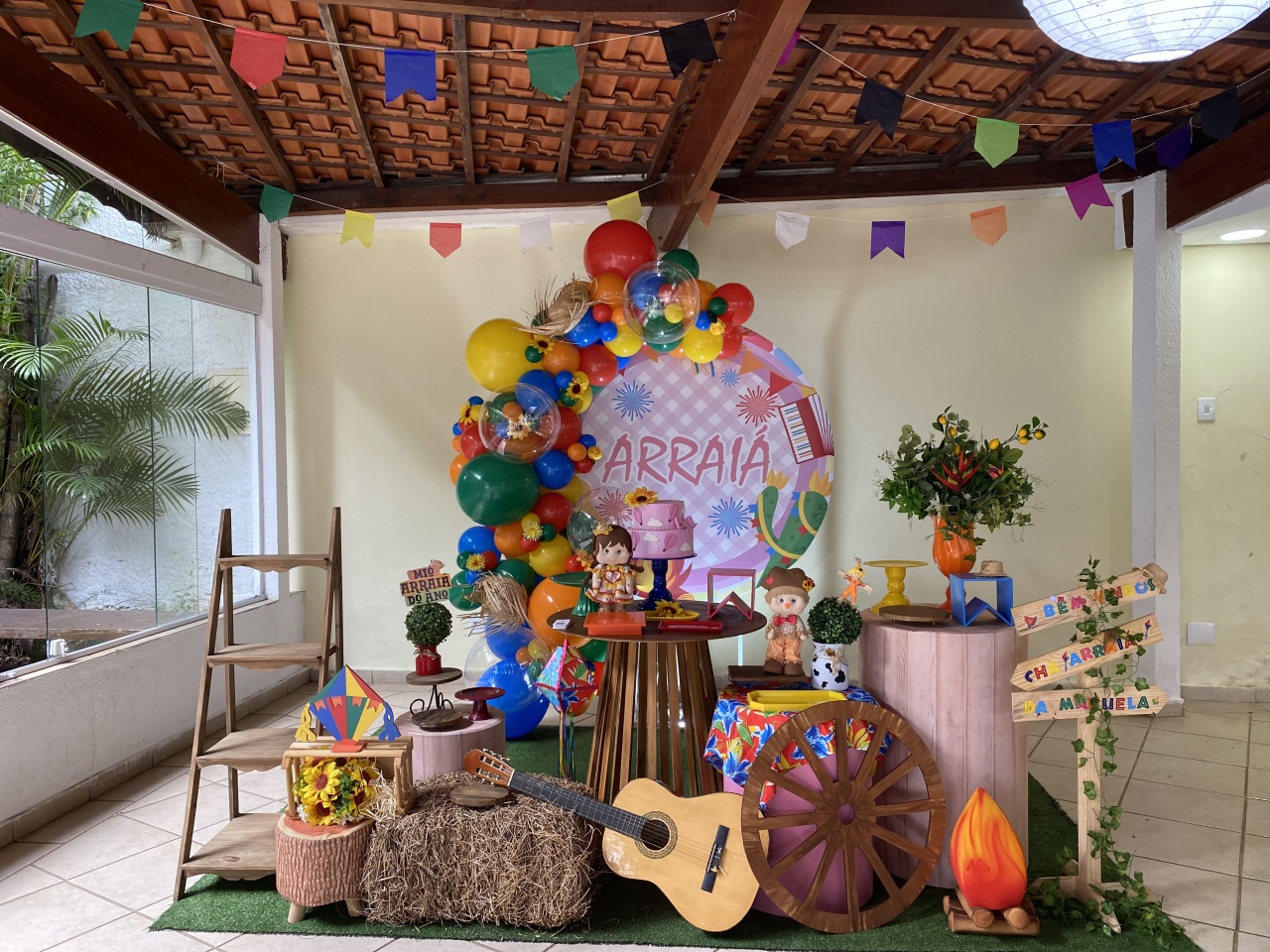 Chá de Bebê Menina Arraiá Festa Junina  - Pique Pique Festas 