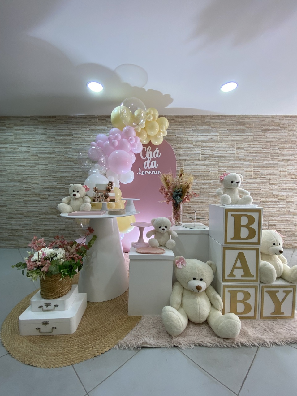 Chá de Bebê Menina Rose Gold  - Pique Pique Festas 