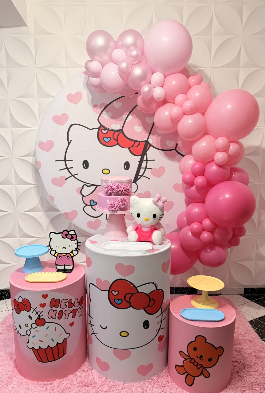 Kit Pegue E Monte Hello Kitty - Pique Pique Festas 