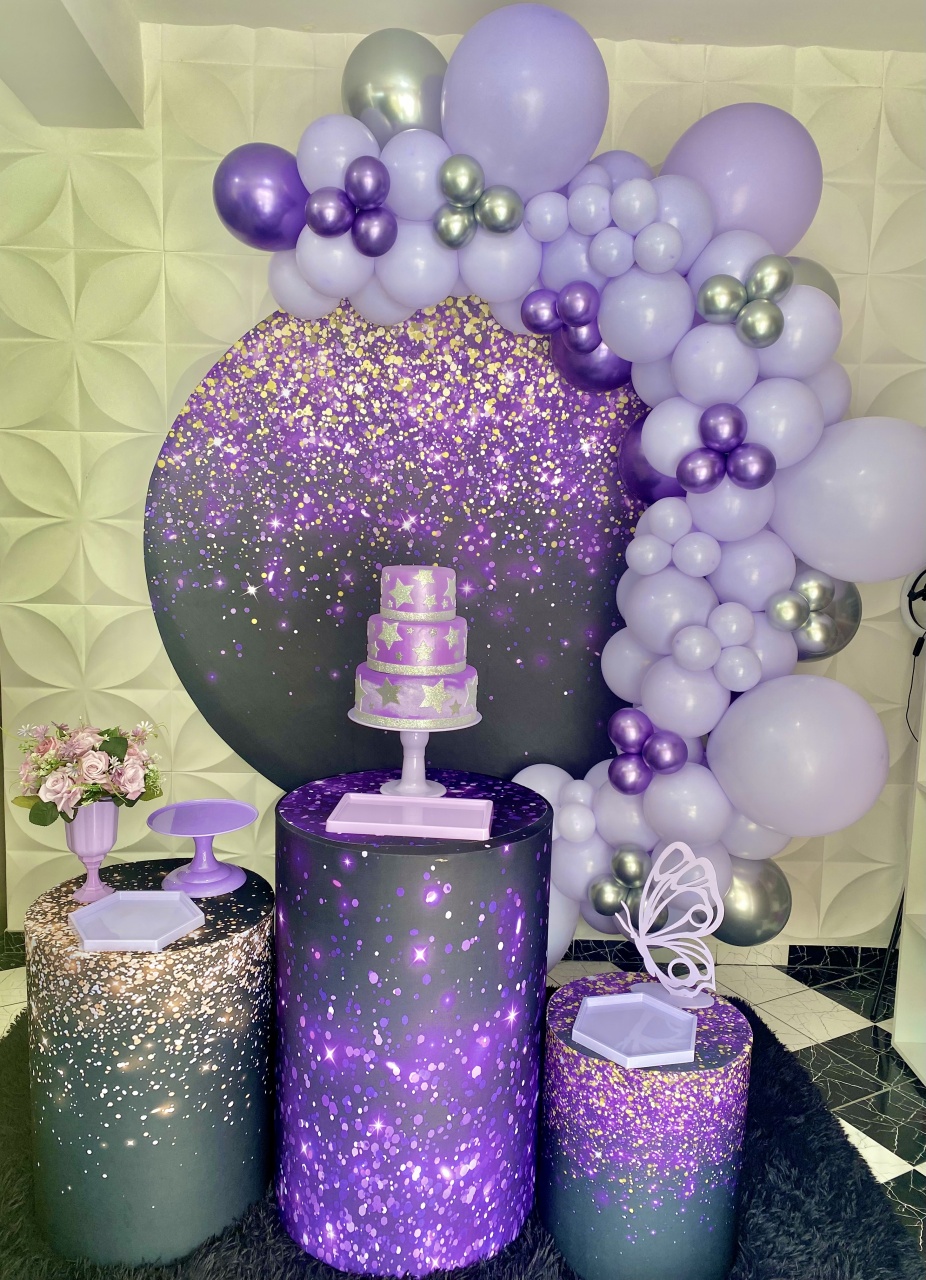 Kit Pegue E Monte Glitter Roxo Ii - Pique Pique Festas 