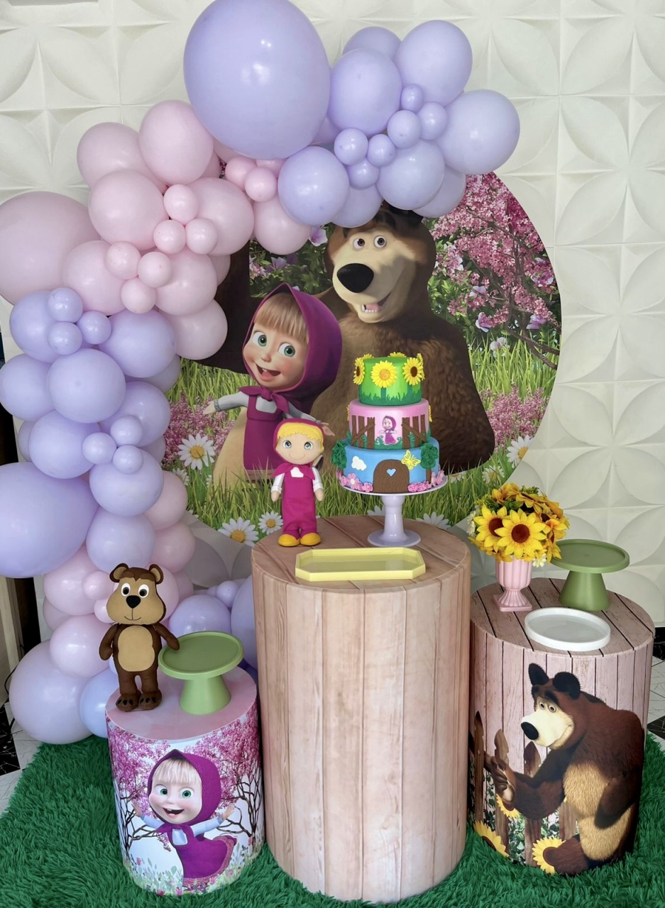 Kit Pegue E Monte Masha E O Urso - Pique Pique Festas 