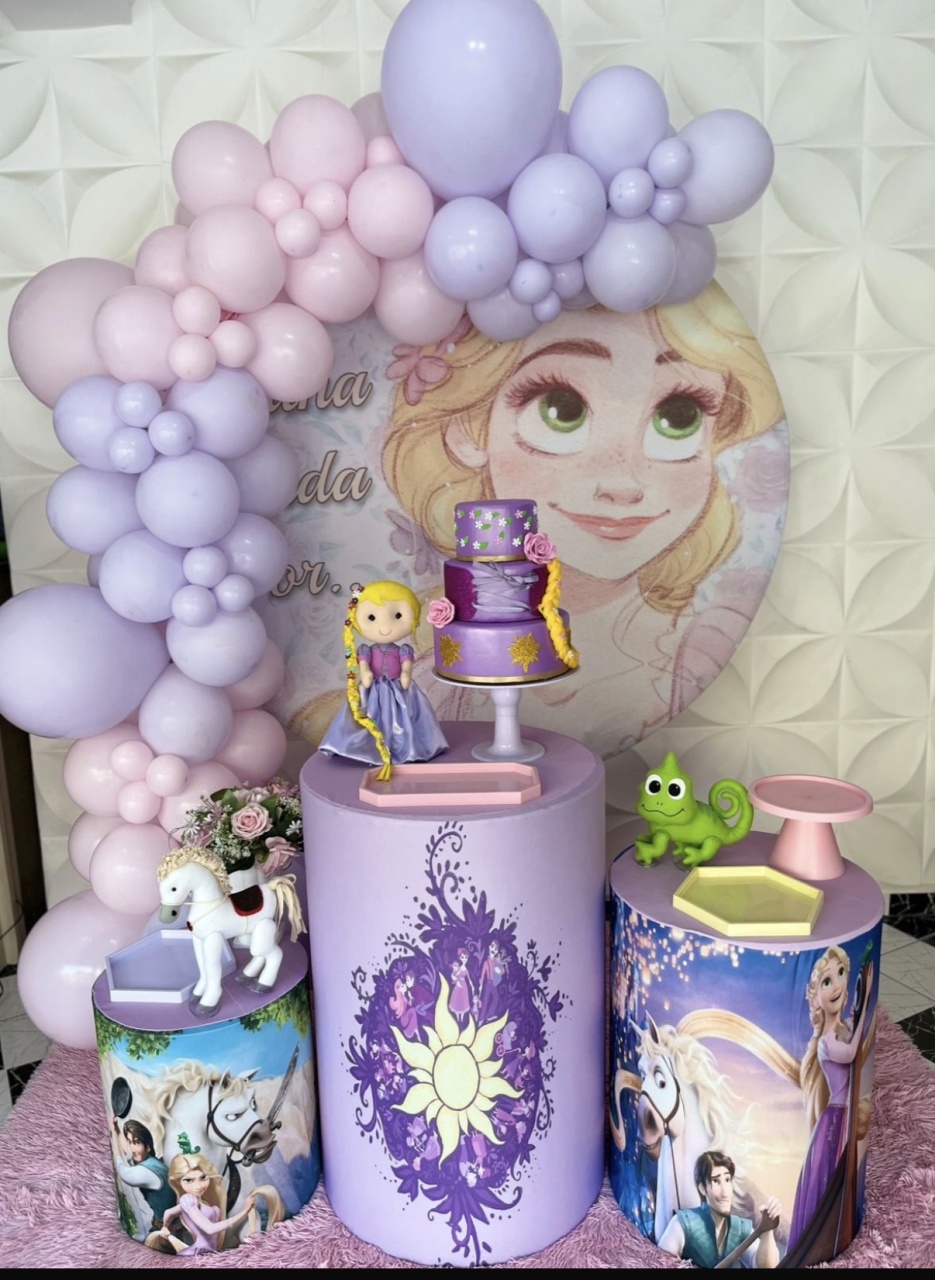 Kit Pegue E Monte Rapunzel Ii - Pique Pique Festas 