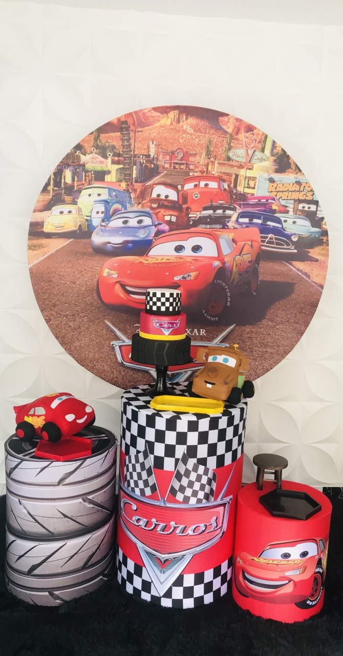 Kit Pegue E Monte Carros Mcqueen Ii - Pique Pique Festas 