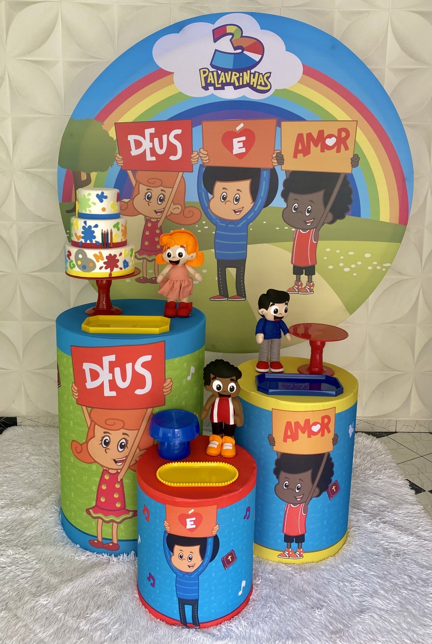 Kit Pegue E Monte Três Palavrinhas  - Pique Pique Festas 