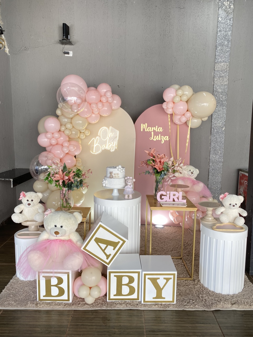 Chá de Bebê Menina Rose - Pique Pique Festas 