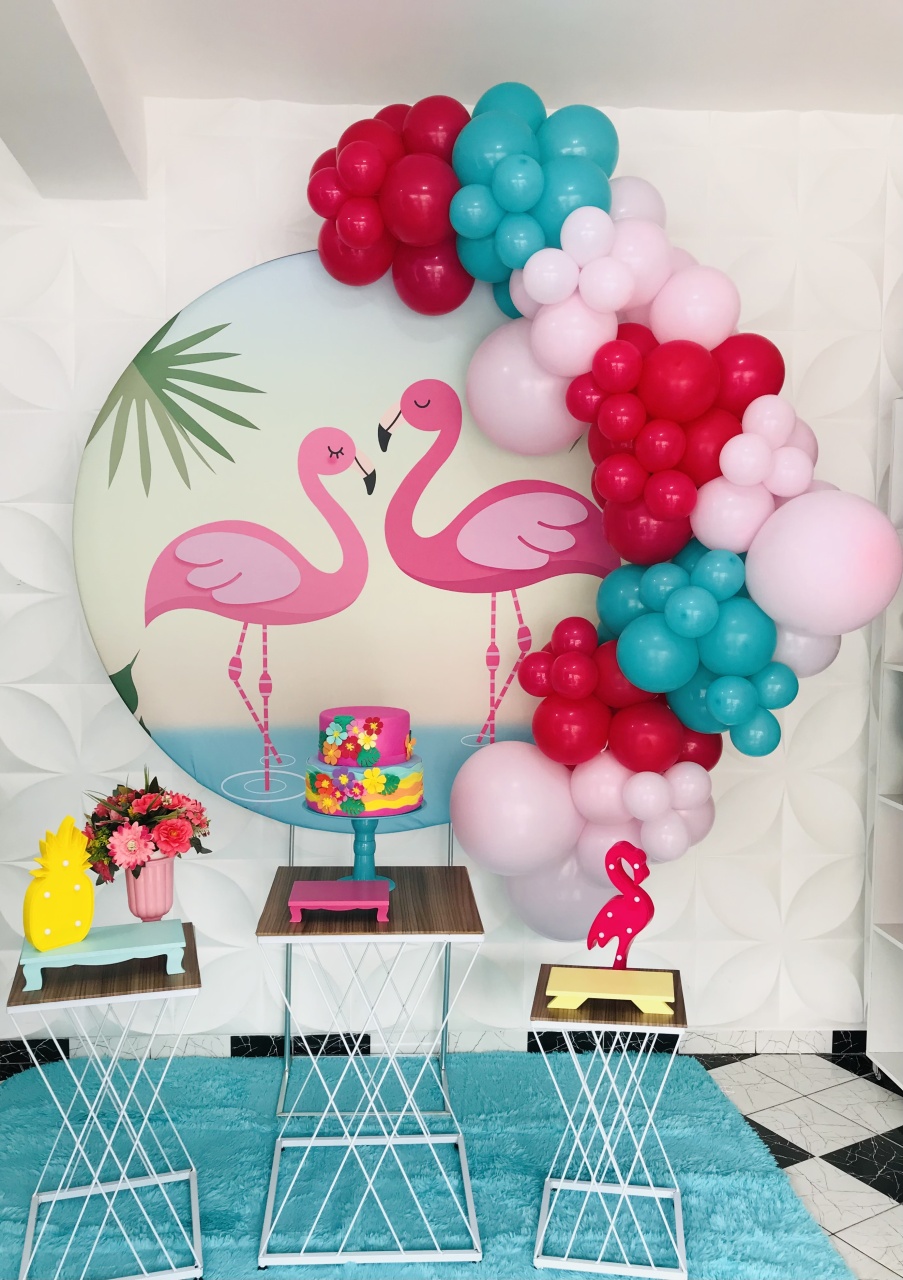 Kit Pegue E Monte Flamingo  - Pique Pique Festas 
