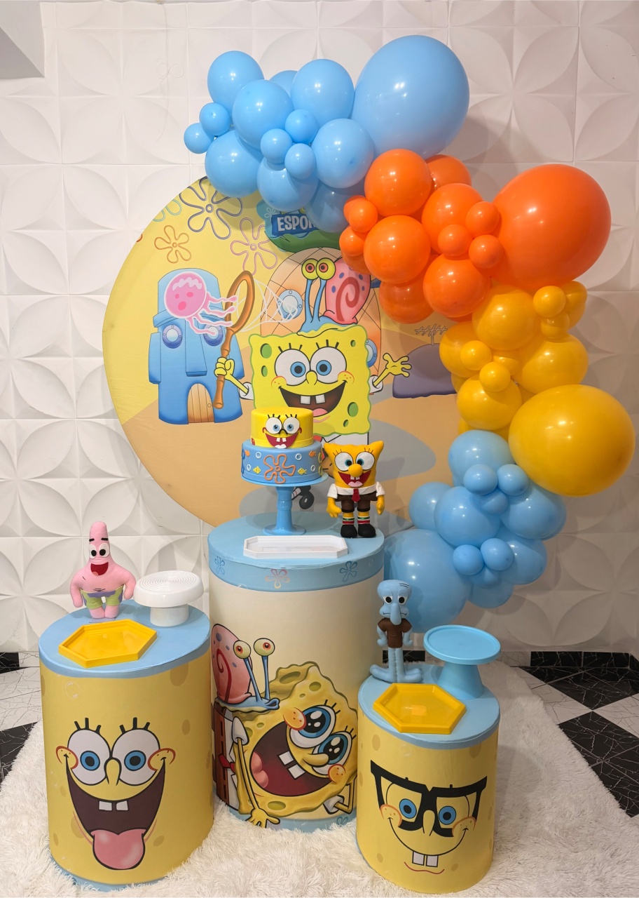 Kit Pegue E Monte Bob Esponja  - Pique Pique Festas 