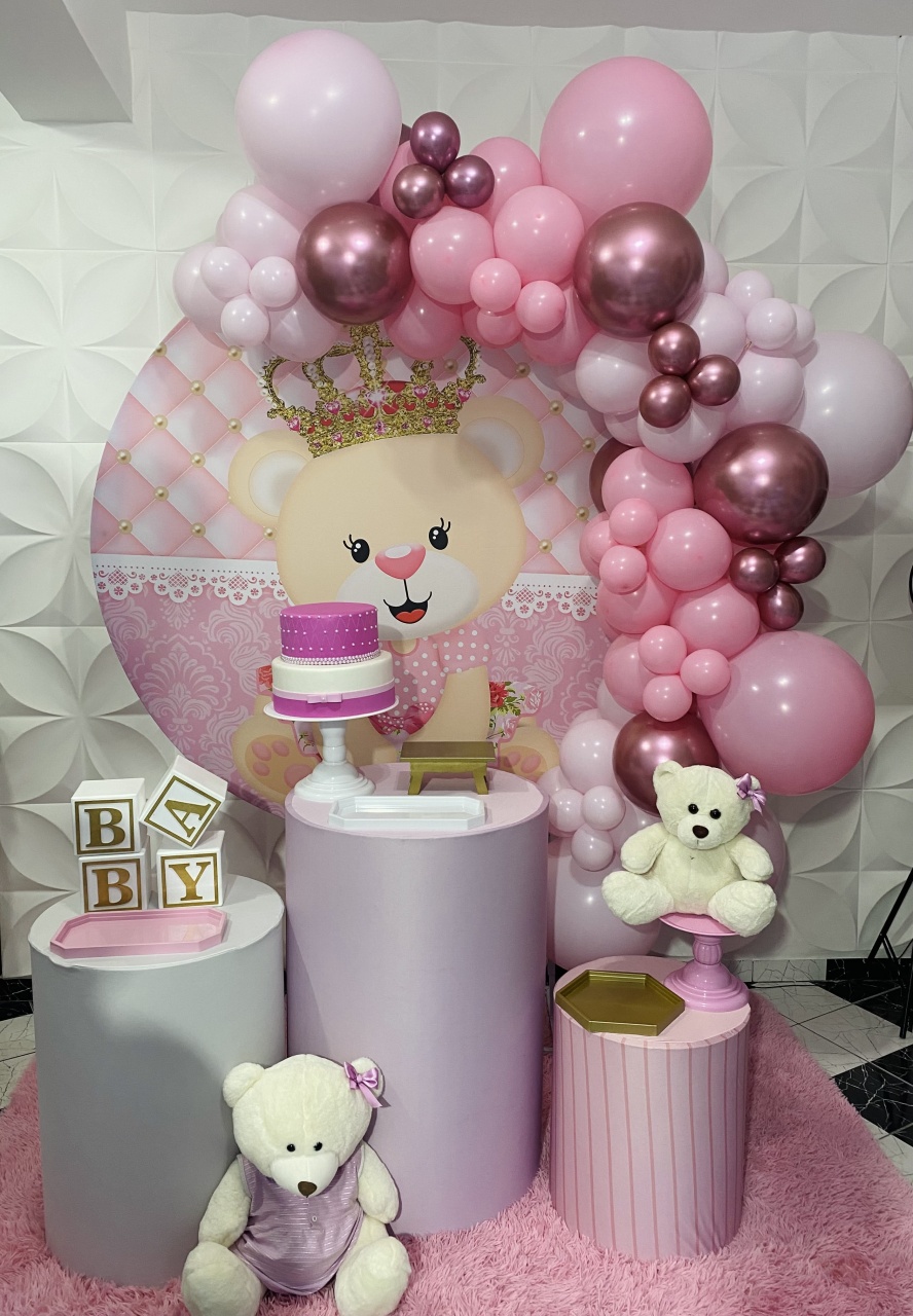 Kit Pegue E Monte Chá de Bebê Ursinha  - Pique Pique Festas 