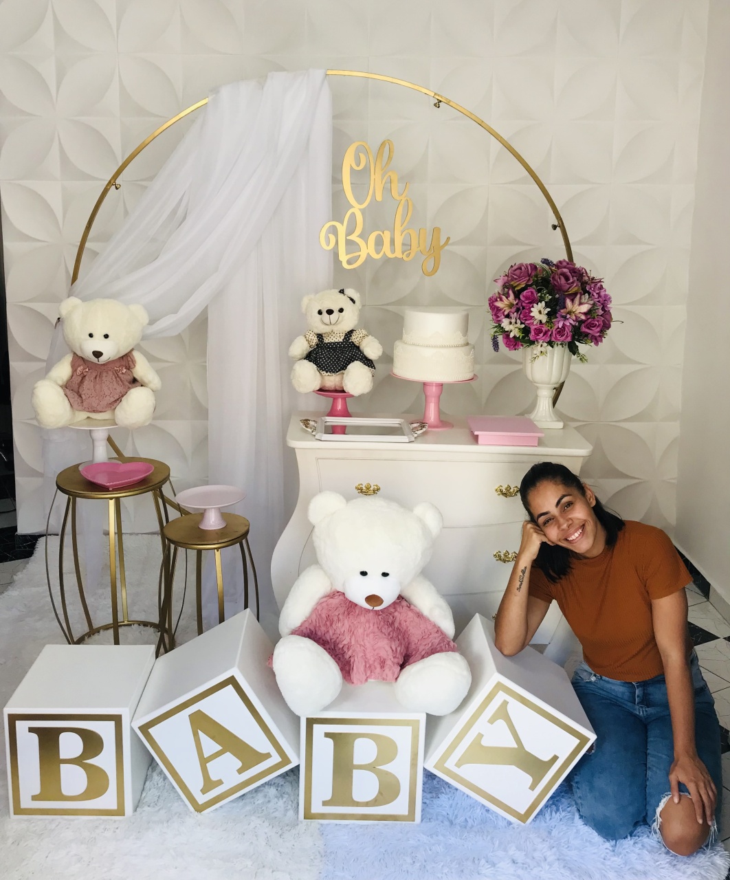 Chá de Bebê Menina Ursos  - Pique Pique Festas 