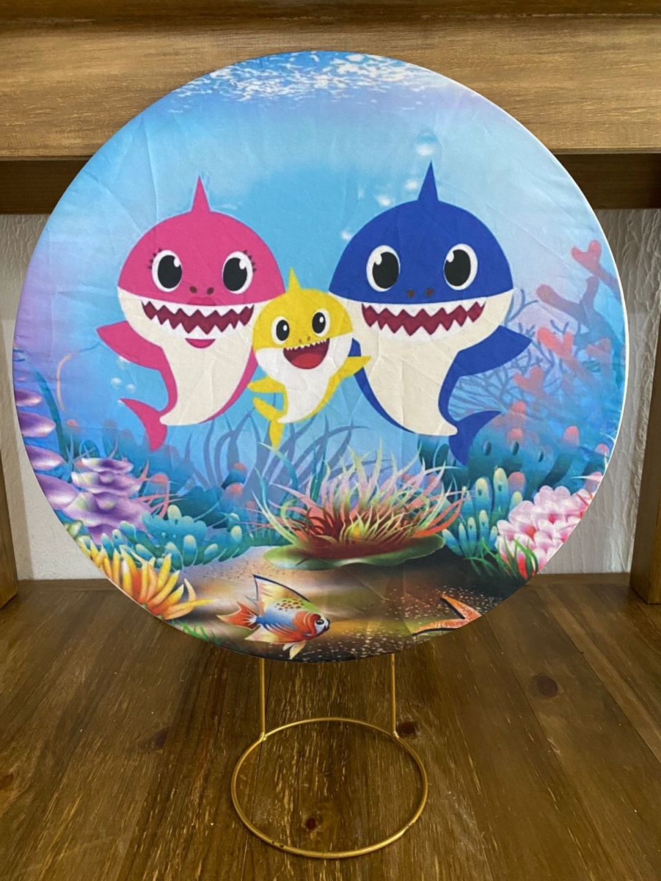 Capa de Painel Baby Shark 50X50 - Lidi Festas e Decorações 