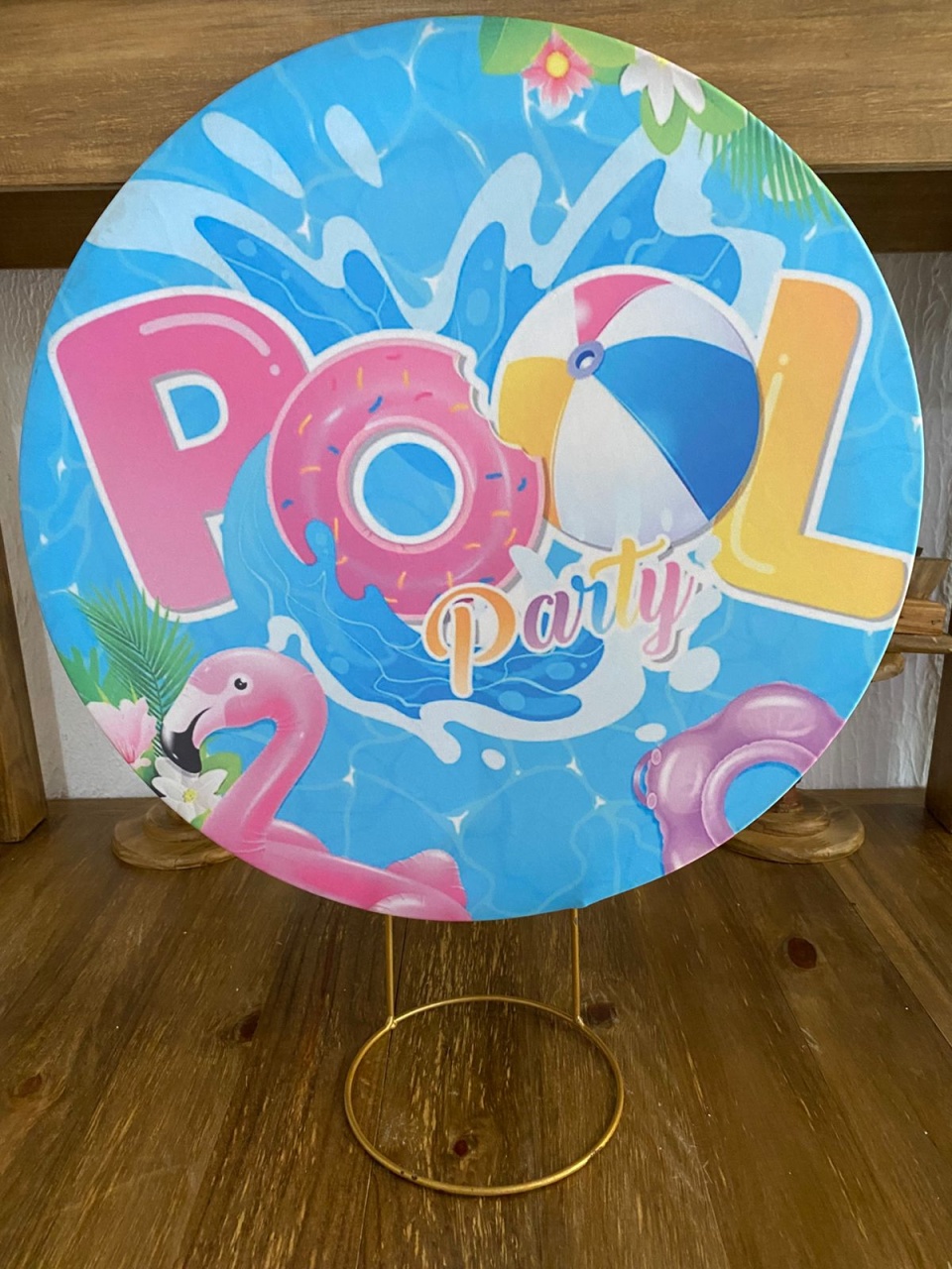Capa de Painel Pool Party 50X50 - Lidi Festas e Decorações 
