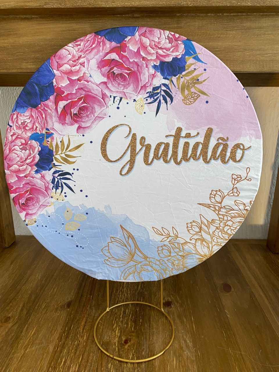 Capa de Painel Gratidão 50X50 - Lidi Festas e Decorações 