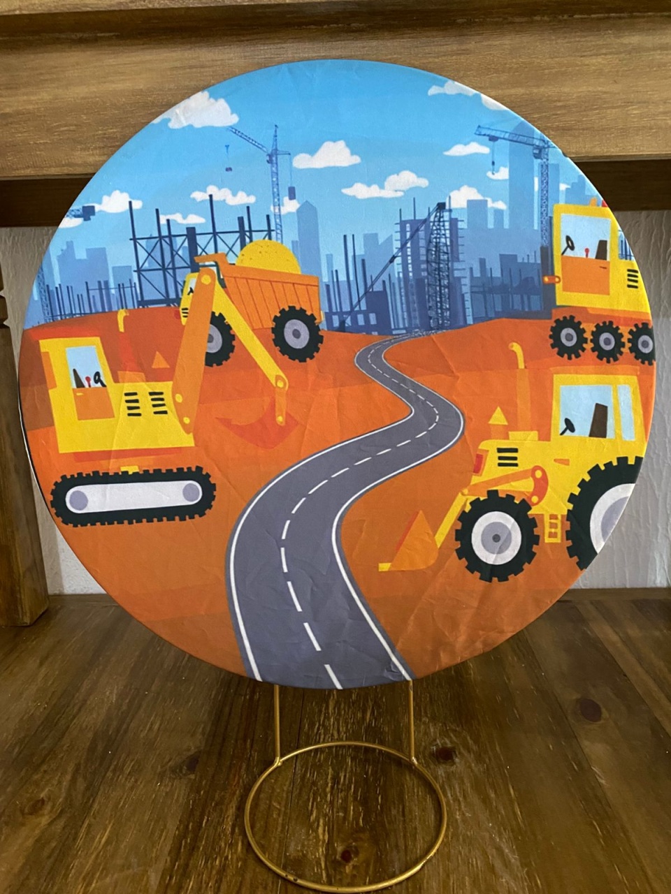 Capa de Painel Construção 50X50 - Lidi Festas e Decorações 