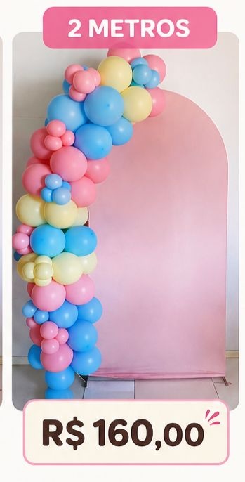Arco de Balões 2M - Lidi Festas e Decorações 