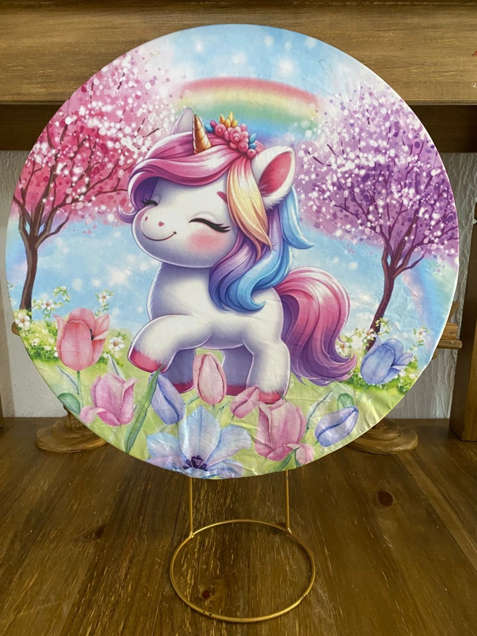 Capa de Painel Unicornio 50X50 - Lidi Festas e Decorações 