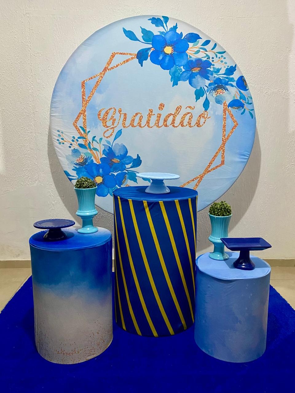 Kit Gratidão Azul [1] - Lidi Festas e Decorações 