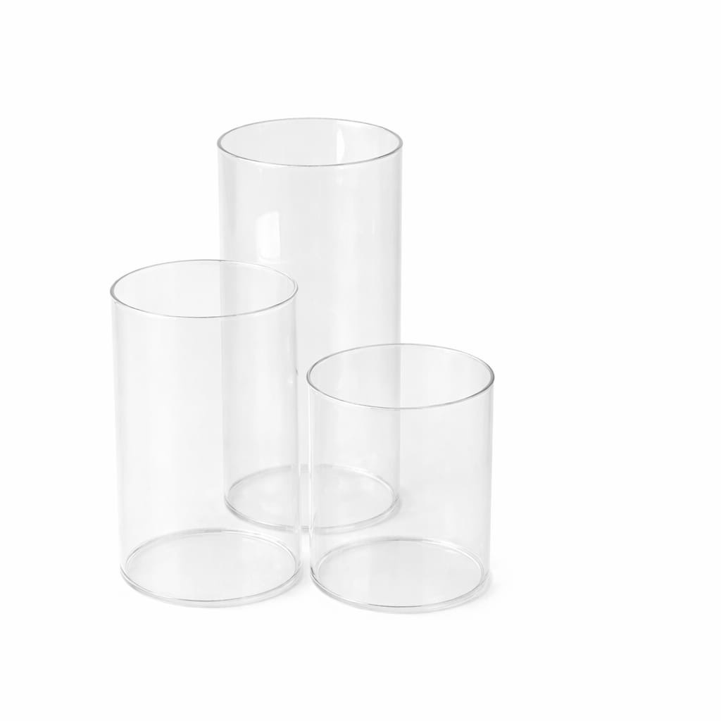 Trio de Cilindro Transparente  - Lidi Festas e Decorações 