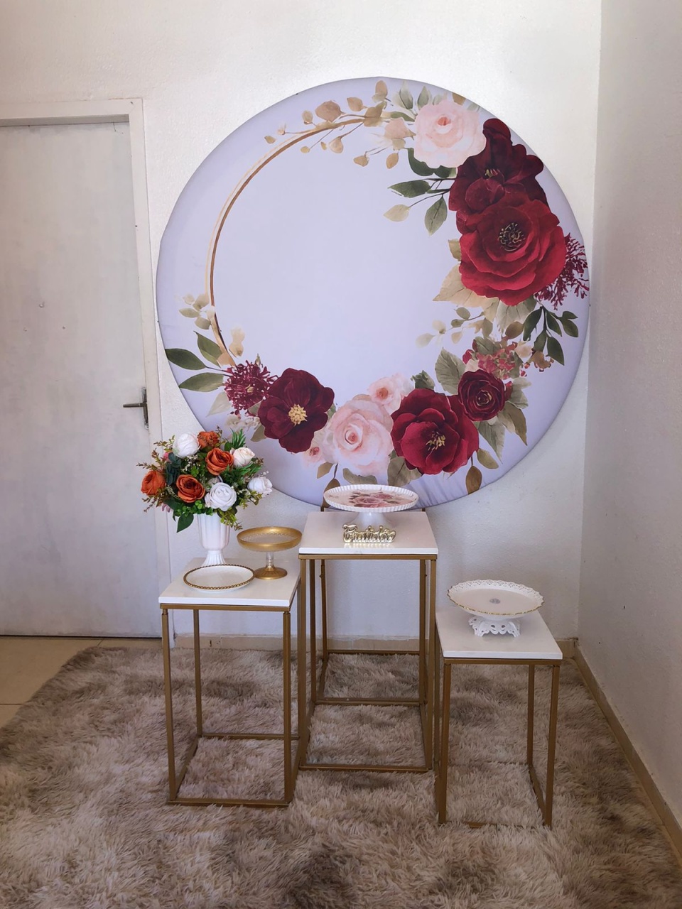 Kit Floral Vermelho E Branco  - Márcia pegue e monte 