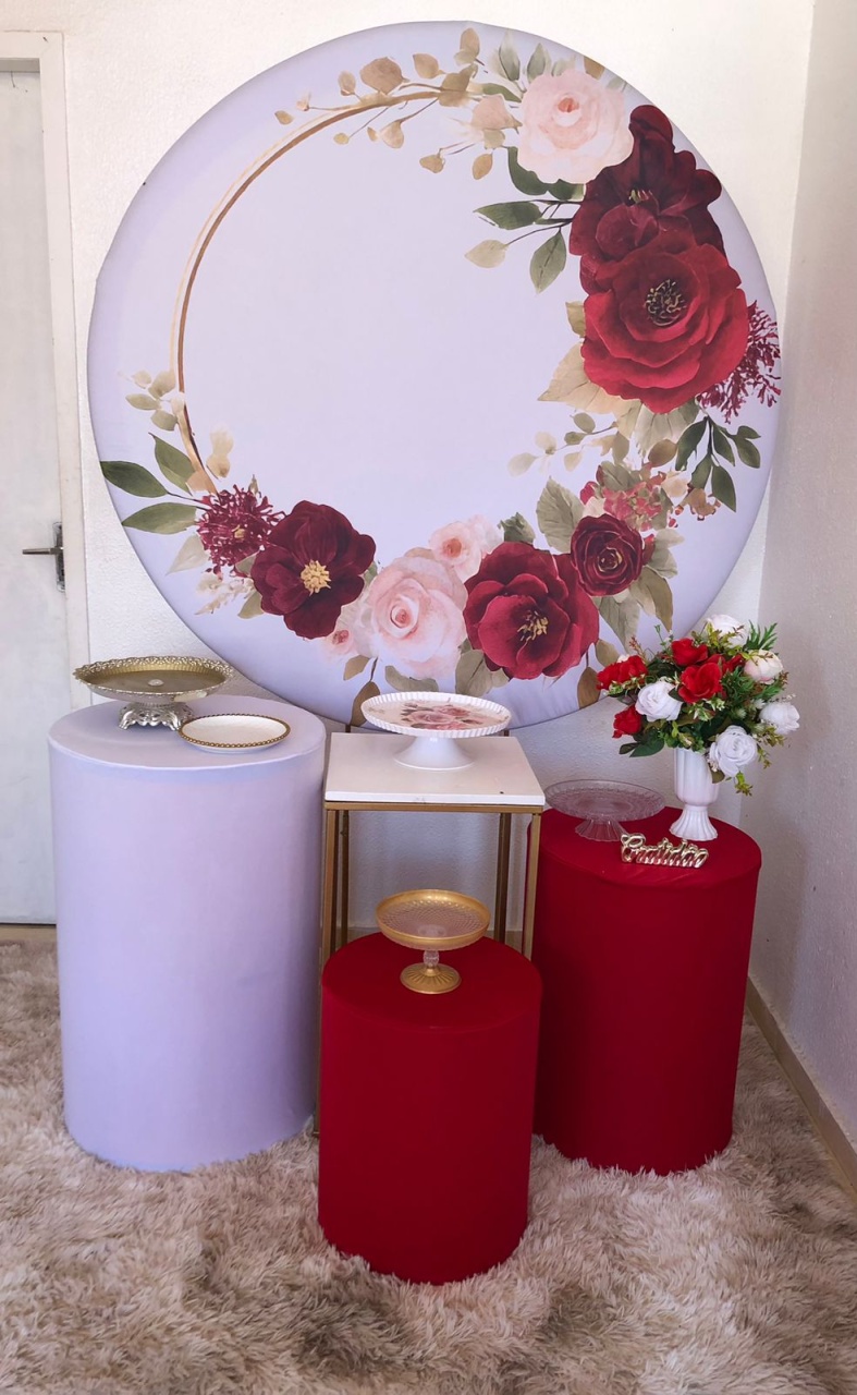 Kit Floral Vermelho E Branco  - Márcia pegue e monte 