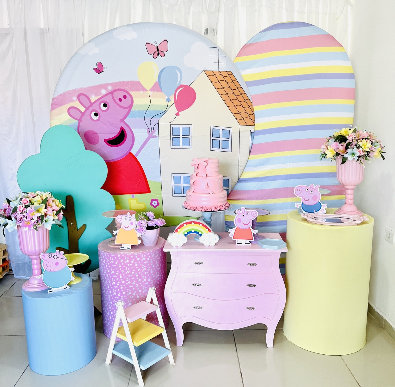 Peppa Com Painel Lateral - Candy Festas