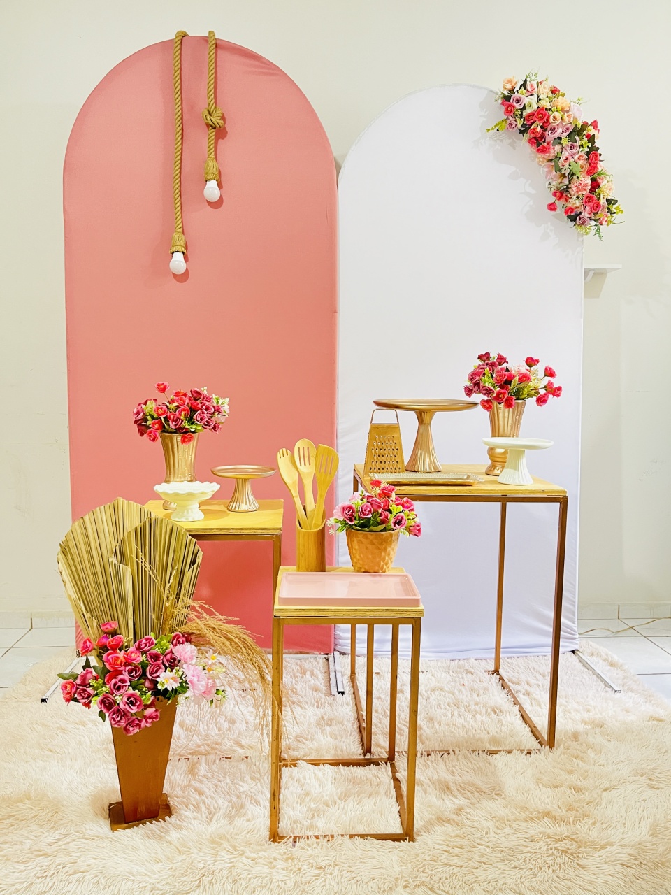 Rosa Com Branco - Candy Festas
