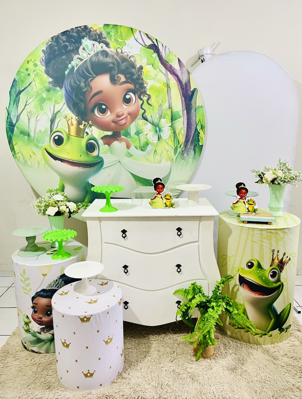 Princesa Tiana Com Painel Lateral - Candy Festas